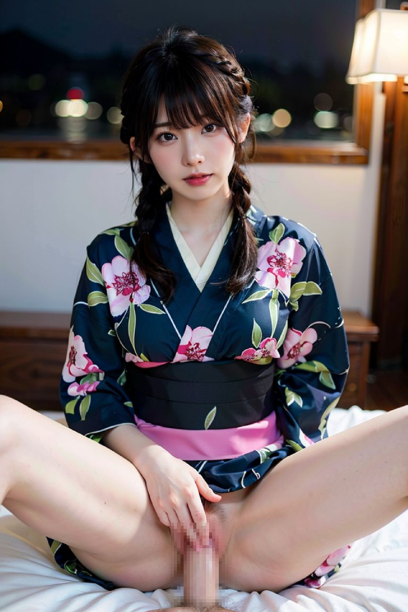 Having fun with a cosplayer in a yukata
 – Larose.VIP