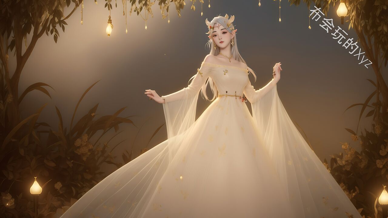 King Diao Chan Flower Wedding Dress S1 Vegetarian [AI Generated]
 – Larose.VIP