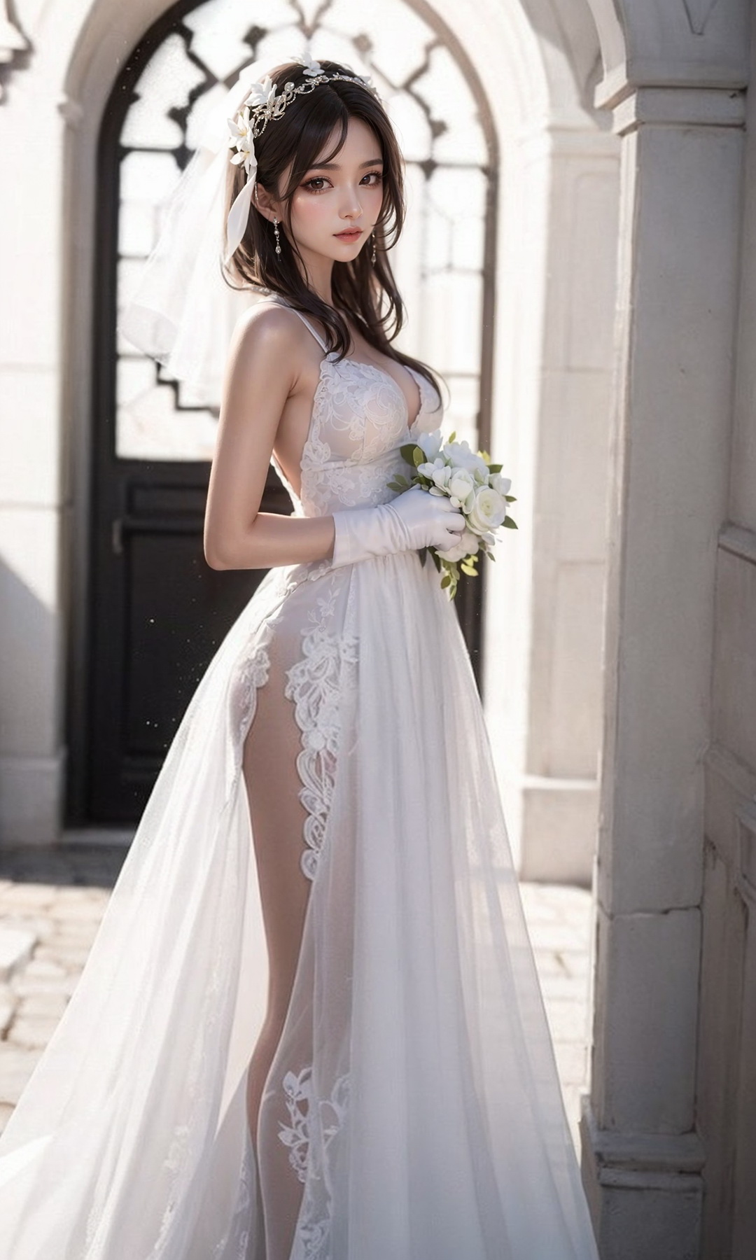 pure white wedding dress
 – Larose.VIP