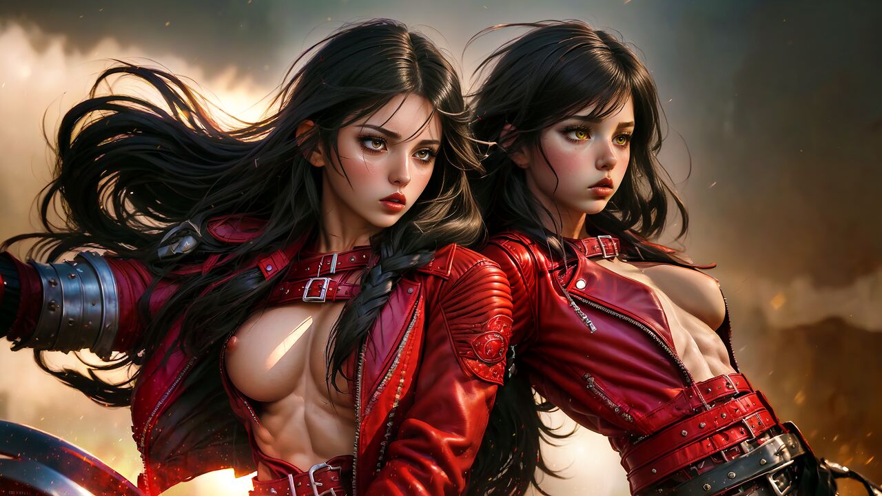 Velvet Crowe Riding Motorcycle Red Jacket – AI Generated
 – Larose.VIP