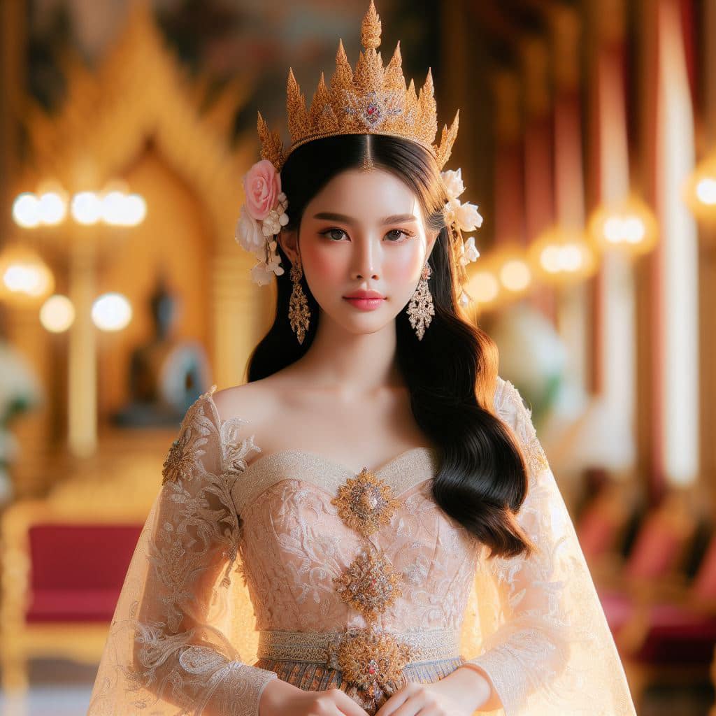 Thai Royal Family~Girls in Traditional Clothes
 – Larose.VIP